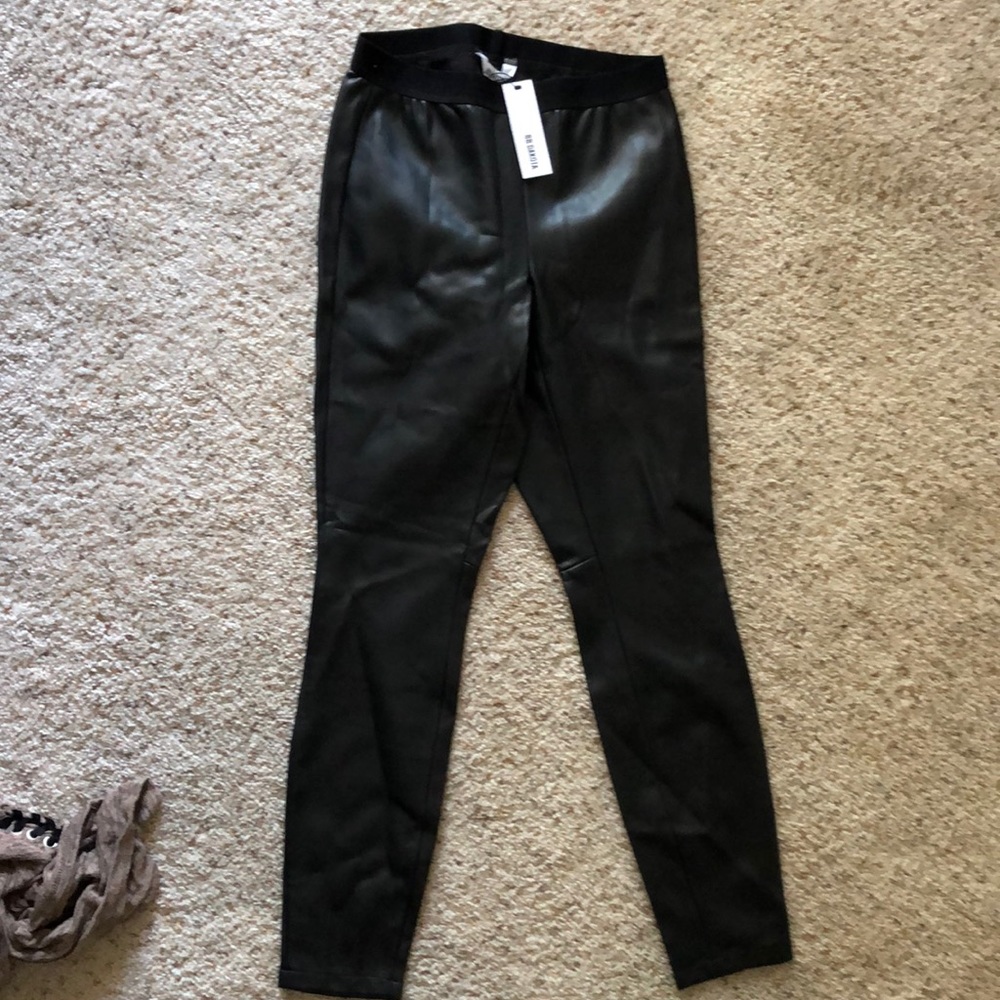 BB Dakota vegan leather pants size 6 black NWT